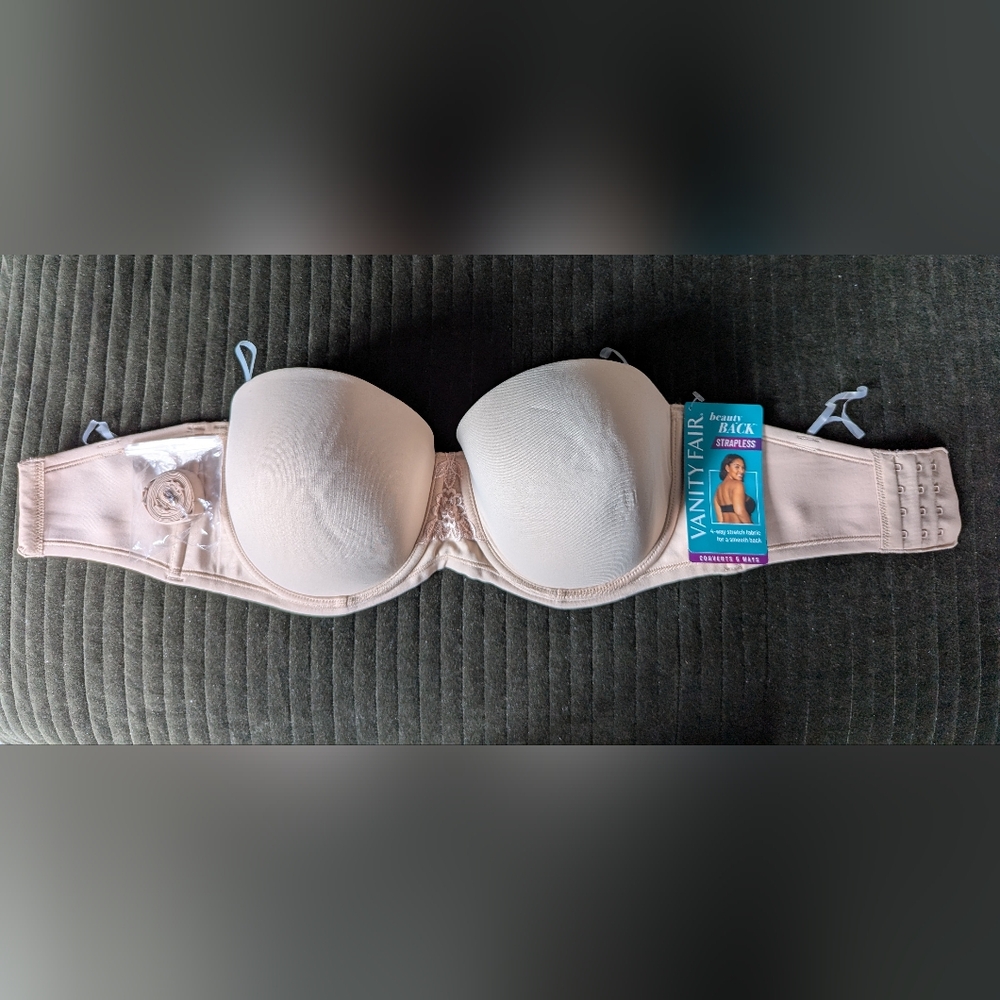 Vanity Fair Convertible Strapless Bra - 34DD - NWT